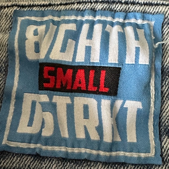 8IGHTH DSTRKT Denim Jean Jacket Embroidered Jealousy Just Love Man S/M Women - Picture 11 of 16